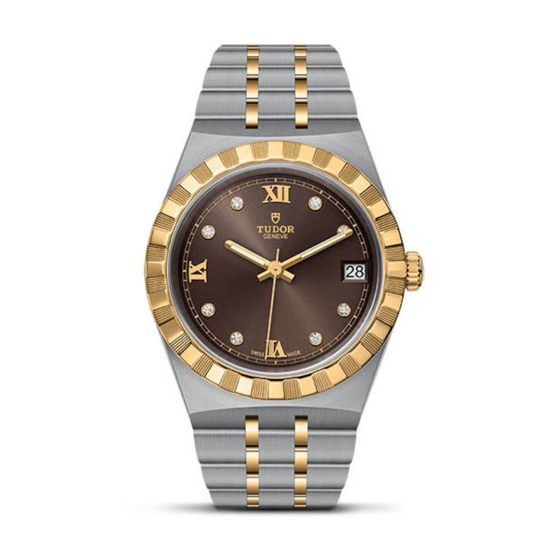 Main Image 1 of Tudor Royal 34mm Diamond Ladies' 18ct Gold & Steel Watch