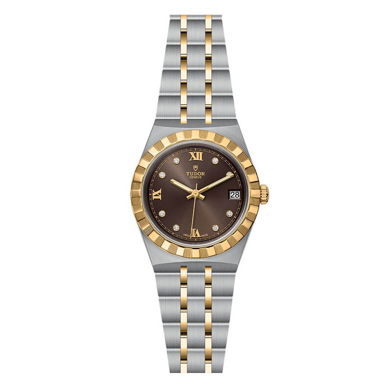 Main Image 2 of Tudor Royal 34mm Diamond Ladies' 18ct Gold & Steel Watch