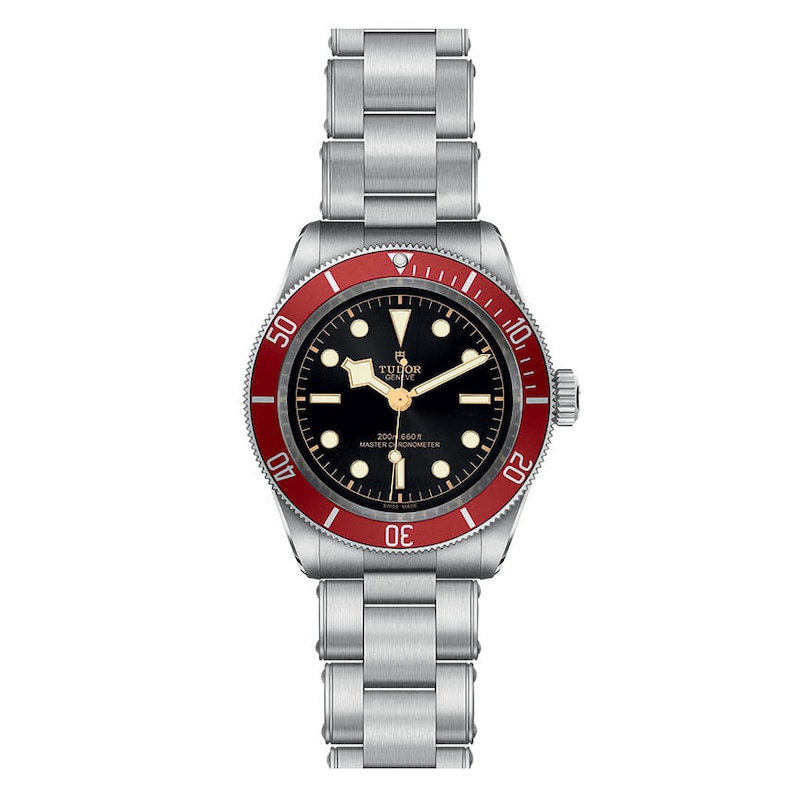 Tudor Black Bay 41 Red Bezel & Stainless Steel Bracelet Watch