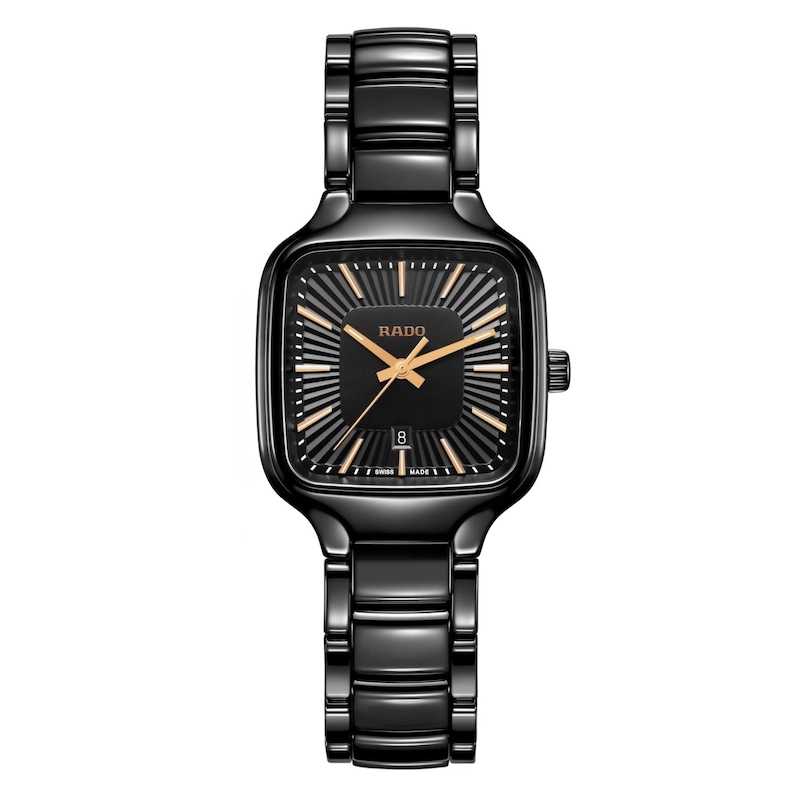 Rado True Square Ladies' Black Steel Bracelet Watch