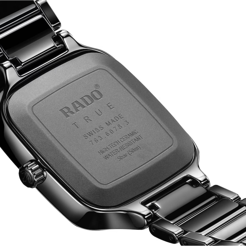 Rado True Square Automatic Black Ceramic Bracelet Watch