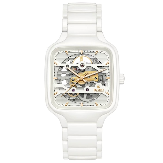 Rado True Square Mens Automatic Skeleton Bracelet Watch
