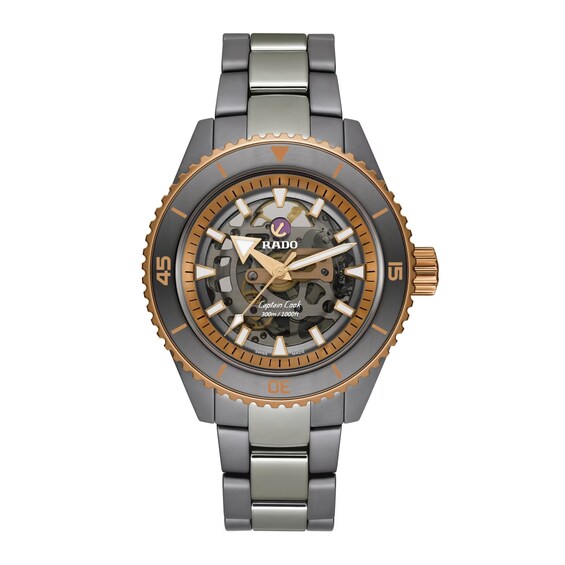 Rado Captain Cook High Tech Ceramic Skeleton Bracelet Watch