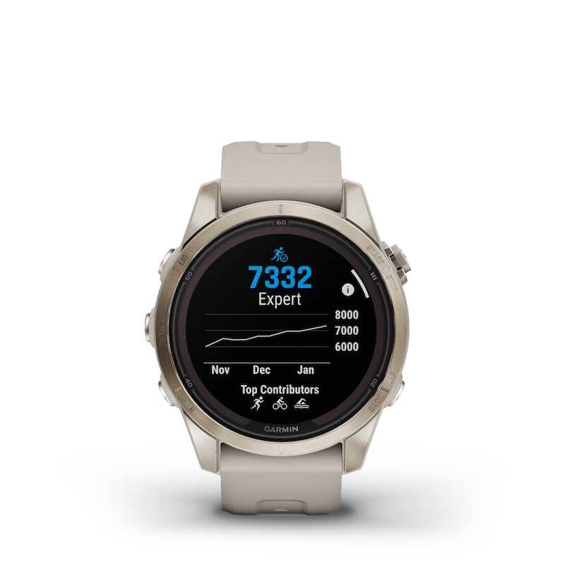 Main Image 1 of Garmin Fenix 7S Pro Sapphire Solar Edition Light Sand Strap Smartwatch