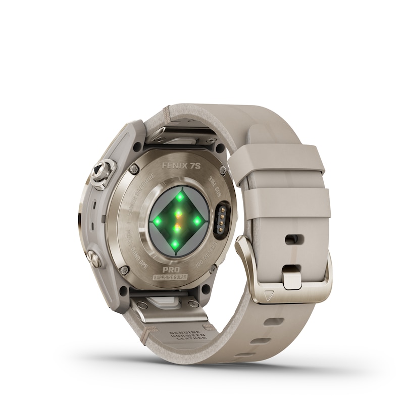 Main Image 4 of Garmin Fenix 7S Pro Sapphire Solar Edition Cream Leather Strap Smartwatch
