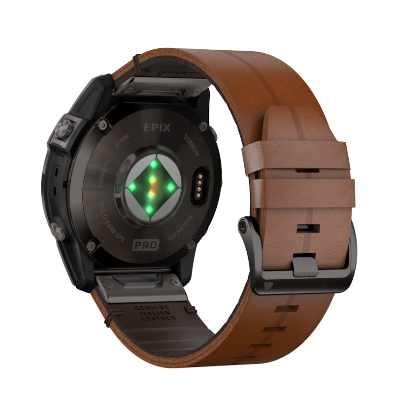 Garmin  Epix Pro (Gen 2) Sapphire Edition 51mm Brown Leather Strap Smartwatch