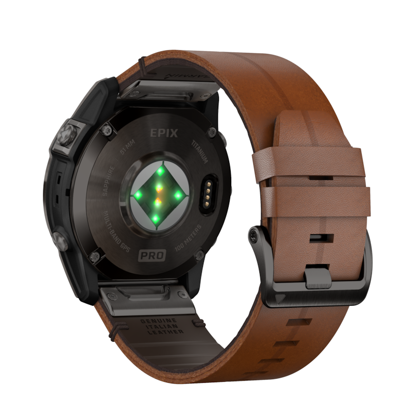 Main Image 4 of Garmin  Epix Pro (Gen 2) Sapphire Edition 51mm Brown Leather Strap Smartwatch