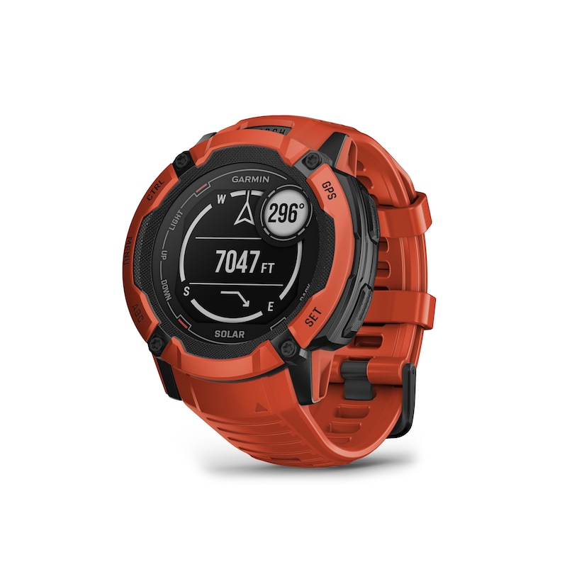 Garmin Instinct 2X Solar Red Silicone Strap Smartwatch