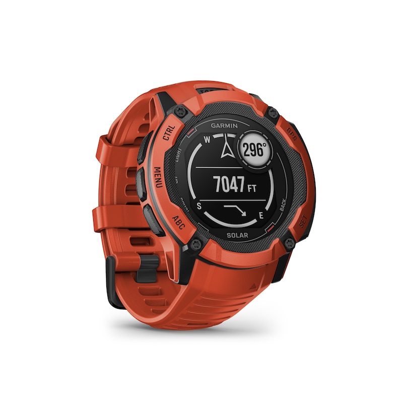 Garmin Instinct 2X Solar Red Silicone Strap Smartwatch