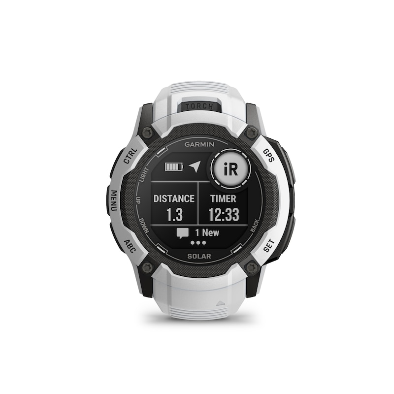 Garmin Instinct 2X Solar White Silicone Strap Smartwatch