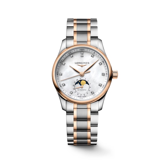 Longines Master Collection Moon-phase Diamond and 18ct Rose 