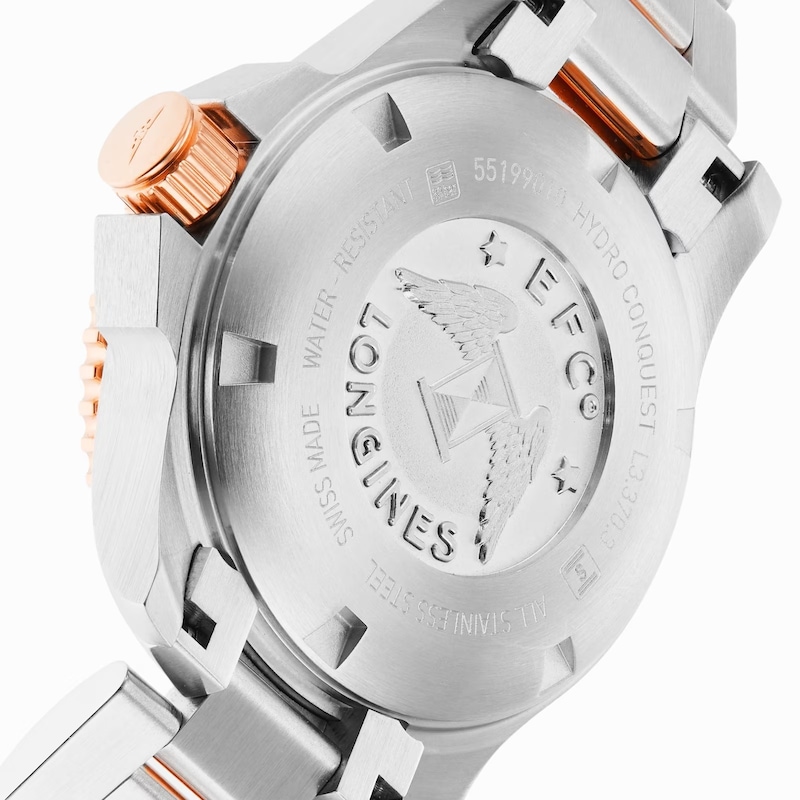 Longines Hydroconquest Diamond MOP Dial Steel & Rose Gold-Tone Bracelet Watch