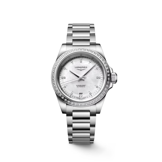 Longines Conquest Ladies’ Diamond Stainless Steel Bracelet Watch