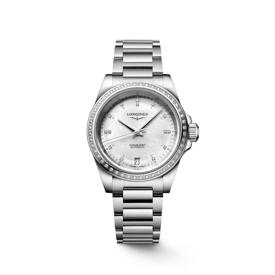 Longines Conquest Women's Diamond Stainless Steel Bracelet Watch