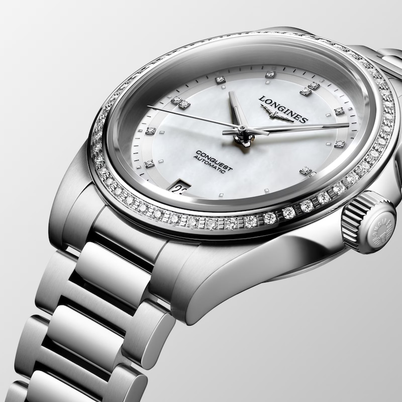 Longines Conquest Ladies' Diamond Stainless Steel Bracelet Watch