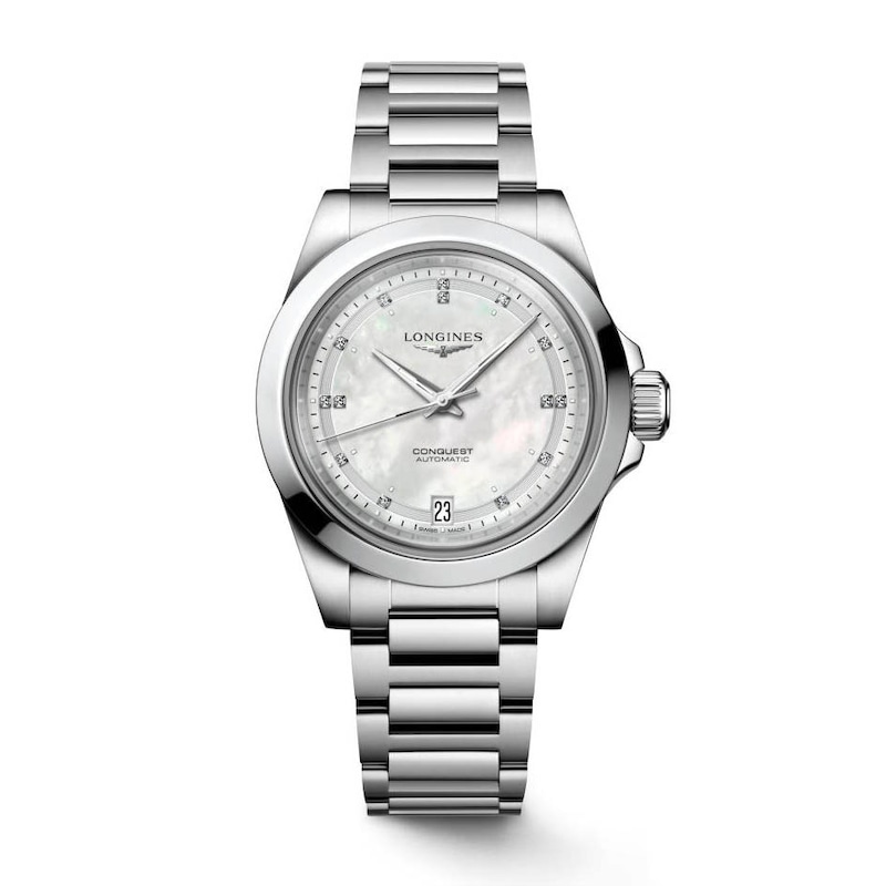 Longines Conquest Diamond Stainless Steel Bracelet Watch