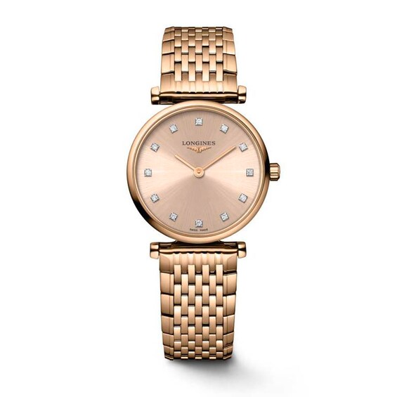 Women's Longines La Grand Classique Diamond Rose Gold Tone Watch