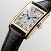 Thumbnail Image 2 of Longines DolceVita Ladies' 18ct Yellow Gold Black Leather Strap Watch