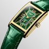Thumbnail Image 2 of Longines DolceVita Ladies' 18ct Yellow Gold Green Leather Strap Watch