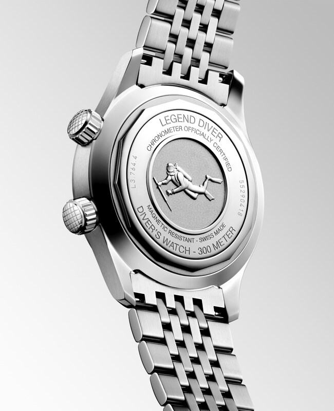 Main Image 2 of Longines Legend Diver Men's Blue Dial & Stainless Steel Bracelet Watch