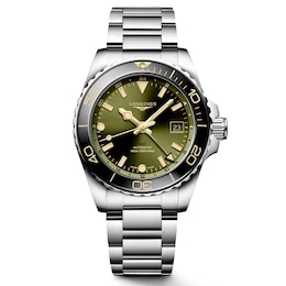 Longines HydroConquest GMT Men's Green Dial Bracelet Watch