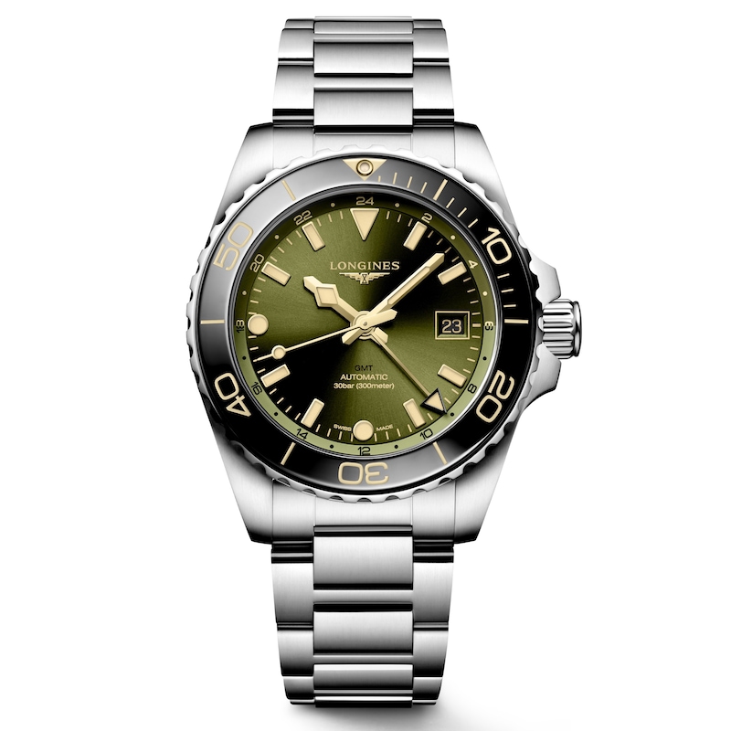 Longines HydroConquest GMT Men's Green Dial Bracelet Watch