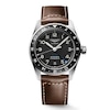 Thumbnail Image 0 of Longines Spirit Men's Black Dial & Brown Leather Strap Watch