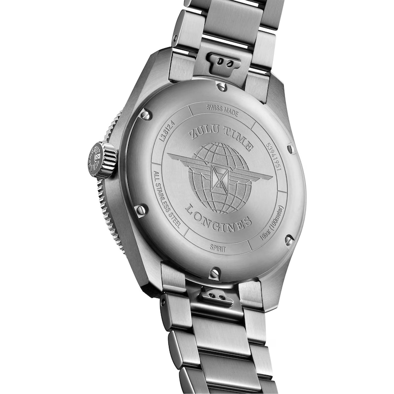Longines Spirit Men's Grey Dial & Stainless Steel Bracelet Watch
