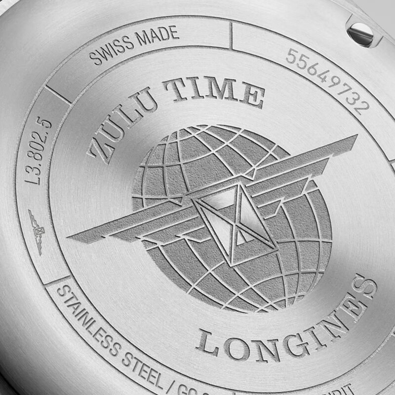 Main Image 4 of Longines Spirit Men's Grey Dial & Brown Leather Strap Watch