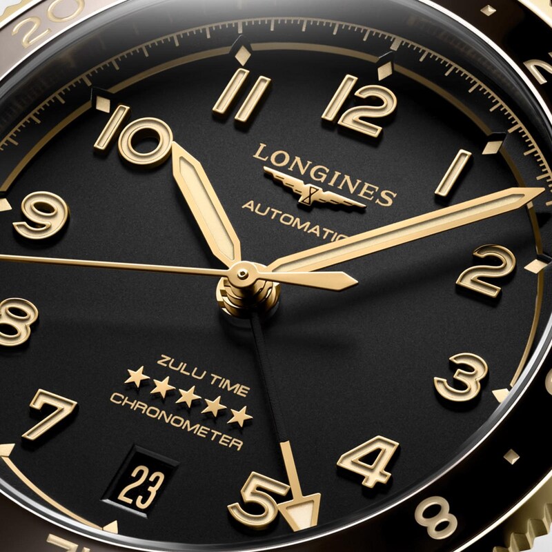 Main Image 5 of Longines Spirit Men's Grey Dial & Brown Leather Strap Watch