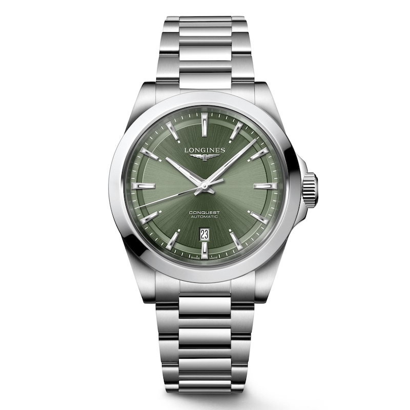 Longines Conquest Men's Green Dial Bracelet Watch