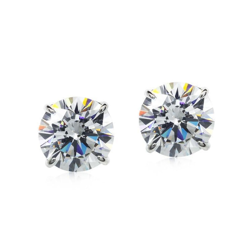Main Image 1 of CARAT* LONDON Eternal 9ct White Gold Cubic Zirconia Earrings