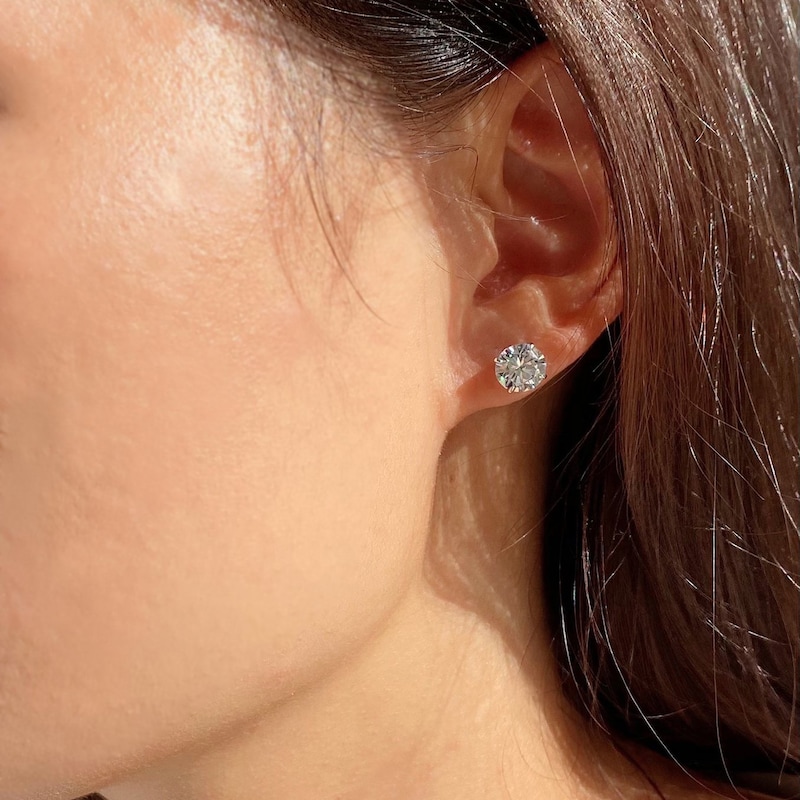 Main Image 2 of CARAT* LONDON Eternal 9ct White Gold Cubic Zirconia Earrings