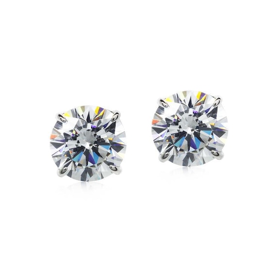 CARAT* LONDON Eternal 9ct White Gold Cubic Zirconia Stud Ear
