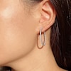 Thumbnail Image 1 of CARAT* LONDON Amaia Silver Cubic Zirconia Medium Hoop Earrings