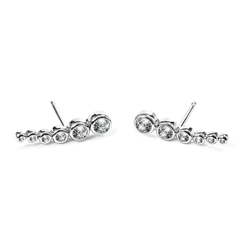 CARAT* LONDON Carissa Sterling Silver CZ Pear Stud Earrings