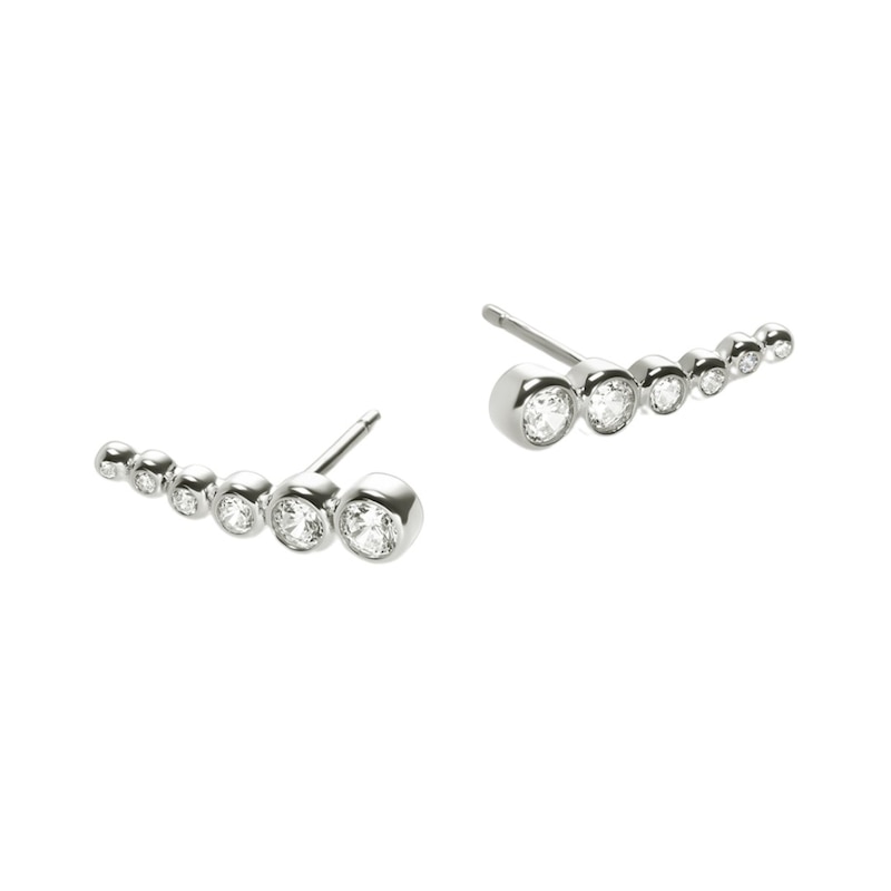 CARAT* LONDON Carissa Sterling Silver CZ Pear Stud Earrings