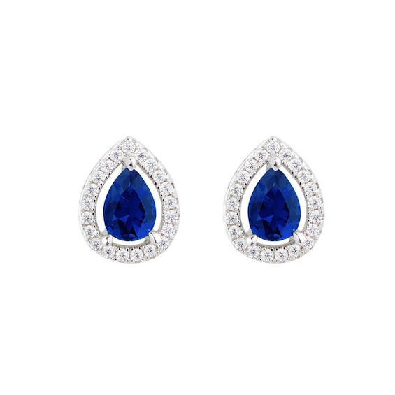 CARAT* LONDON Emile Sterling Silver Cubic Zirconia Pear Cut 