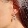 Thumbnail Image 1 of CARAT* LONDON Moxie Silver Cubic Zirconia Emerald Cut Drop Earrings