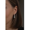 Thumbnail Image 1 of CARAT* LONDON Moxie Silver Green Cubic Zirconia Emerald Cut Drop Earrings