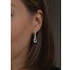 Thumbnail Image 2 of CARAT* LONDON Moxie Silver Green Cubic Zirconia Emerald Cut Drop Earrings