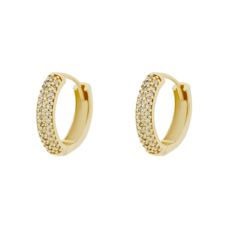 CARAT* LONDON Dana Gold Vermeil Cubic Zirconia Hoop Earrings