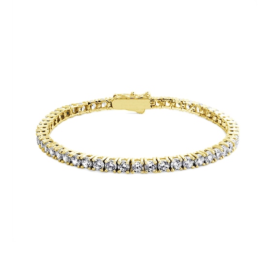 CARAT* LONDON Vianne Gold Plated Cubic Zirconia Tennis Bracelet