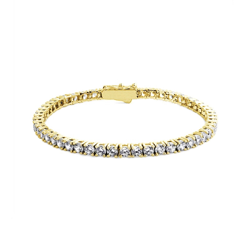 CARAT* LONDON Vianne Gold Plated 7 Inch Cubic Zirconia Tennis Bracelet
