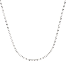 CARAT* LONDON Prudence Silver Cubic Zirconia Round Line Necklace