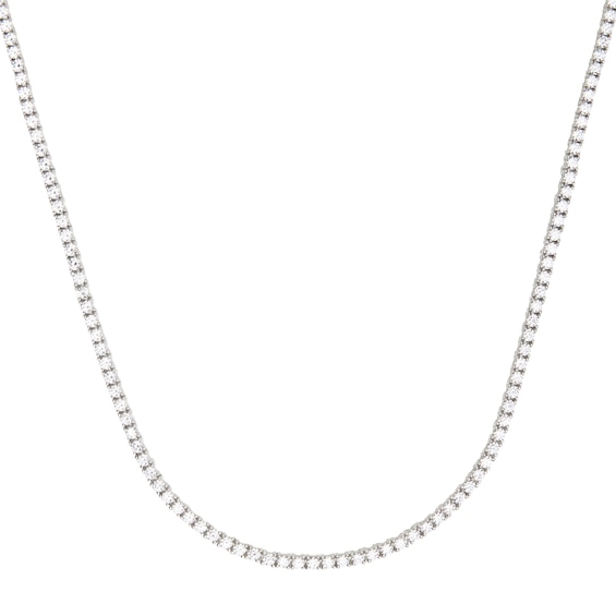 CARAT* LONDON Prudence Silver Cubic Zirconia Round Line Neck
