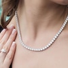 Thumbnail Image 1 of CARAT* LONDON Prudence Silver Cubic Zirconia Round Line Necklace