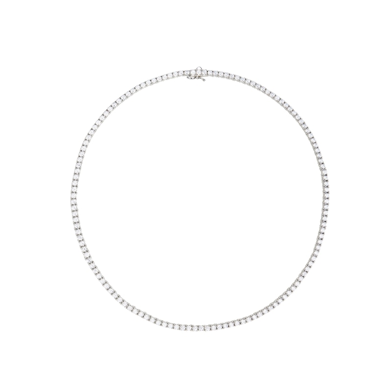 CARAT* LONDON Prudence Silver Cubic Zirconia Round Line Necklace