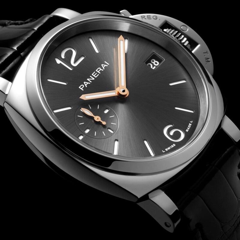 Panerai Luminor Due 38mm Ladies' Black Leather Strap Watch