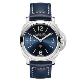 Panerai Luminor Blu Mare 44mm Men's Blue Dial & Leather Strap Watch